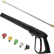 FGDCHNJ Replacement Pressure Washer Gun with Extension Wand, Power Spray Car Wash Gun with M22-14mm Thread Fitting, 5 Nozzle Tips, 40.2 Inch, 3600 PSI