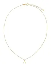 [Mocha] Elly Lou Timeless Initial A Necklace in Light Gold