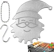 BBQ Scraper for Grill Cleaning - Stainless Steel Griddle Tools Bristle-Proof - Cute Bearded Old Man Barbecue Griddle Scrubber Gadgets