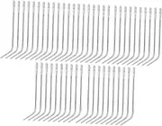 Oshhni 50Pcs Hand Sewing Needle Large Eyes Big Eye Needle Embroidery Needle for DIY Art and Craft Projects Yarn Shoes Sofa Dolls, L Shaped 5.5cmx2mm