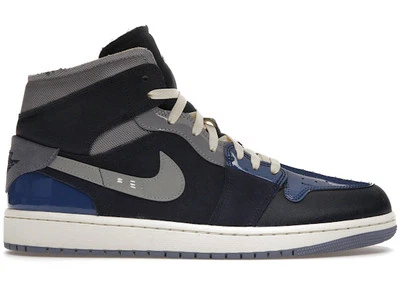 Size 9M/10.5W - Jordan 1 Mid SE Craft Obsidian French Blue Ashen Slate White DR8