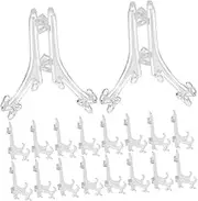 Amosfun 50pcs Mini Plastic Easel Display Stands Clear Small Picture Easel Holder Painting Party Easel For Gallery Art Plates Photos Home Decor