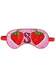 Jessica Russell Flint S Is For Strawberries Silk eye Mask - Red - One Size One Size