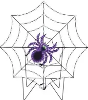 3' 9" LED Spider On Web Halloween Twinkling Light Outdoor Yard Holiday Decor