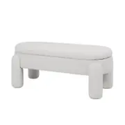 Lonea Bouclé Upholstered Bench w/ Storage