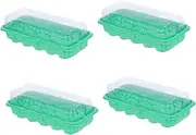 CAXUSD Professional Plant Germination Case 4 Pcs 10 Holes Seedling Trays Lightweight Durable for Outdoor Use