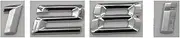 KBTBSCCPLG Chrome Shiny Silver ABS Number Letters Words Car Trunk Badge Emblem Letter Decal Sticker Compatible with BMW 1 Series 128i Car Logo