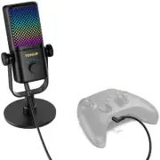 Gaming Microphone Compatible with Xbox, RGB Condenser Streaming Mic with 30H ...