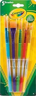 Crayola - 5 Brushes in Different Sizes, Soft bristles, for Any Creative Project, for School and Leisure, 3007