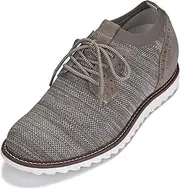 [CALTO] Men's Invisible Height Increasing Elevator Shoes - Camel Brown Lightweight Lace-up Casual Derby - 3.2 Inches Taller - J1506 - Size 9 D(M) US