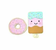Baby Silicone Teether Chew Toy Sprinkle Donut And Ice Cream Bar BPA Free