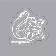 Mongoose - Helmet side Decals (pair) - White - Old school bmx