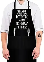 COZY QUALITY AT A COZY COST BBQ Apron Funny Grill Apron for Men, Dad, Father, Men's Grilling Aprons 2 Pockets Adjustable Chef Apron Neck Strap Long Ties