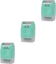Tofficu 3pcs Roller Stamp Messy Code Mini Self-Inking for Office Security (Light)