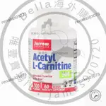 【臺灣優選】美國JARROW FORMULAS ACETYL L-CARNITINE乙酰左旋肉堿 500MG60粒-