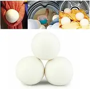 HFSAZJ Wool Dryer Balls, Reusable Dryer Balls, Laundry Washing Fleece Dry Kit Ball, Wool Balls Replaces Dryer Sheet Kit for Dryer, Laundry Balls (white 1pcs)