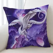 Purple Lightning Storm Dancer Cool Dragon Art Painting Cushion Cover