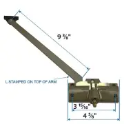 Andersen #7191-32 Operator ( Left Hand ) with 9-3/8" Arm Length in Stone Color (