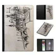 PASSPORT ITINERARY ORGANIZER|VINTAGE RETRO OLD TOWN CITY #3