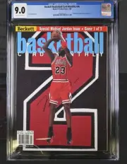 Michael Jordan Cover 1 Beckett Card Magazine Basketball Issue #96 7/98 CGC 9.0