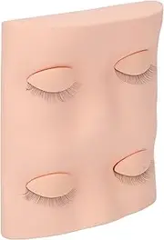 2 Pairs Replacement Eyelids for Lash Mannequin Head, Removable Realistic Eyelids Eyelashes Mannequin Replacement Eyelids for Lash Practice Makeup Eyelash Extensions (Pink)