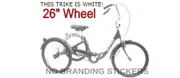 TRIKE 26" 3 Speed (Coaster) NEXUS, 2500 Series (Designed in Australia) WHITE