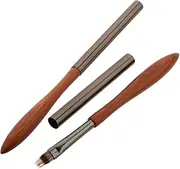 LALADEFIEE 2 Pcs Nail Pen Manicure Blending Pen French Tip Brush Nail Brush Gel Nail Polish Brushes French Manicure Nail Tools Nail Art Brush Nail Drawing Pen Wooden Brown