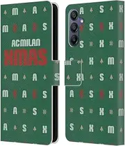 Head Case Designs Officially Licensed AC Milan Pattern 2 Christmas Jumper Leather Book Wallet Case Cover Compatible with Samsung Galaxy A15