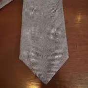 Brooks Brothers Makers Silk Neck Tie Brown White Small Print NWT USA Italy