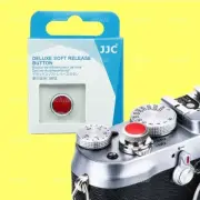Deluxe Soft Shutter Release Button Silver Red for Fujifilm X-Pro2 E4 T4 X100V