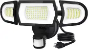 Olafus 100W 9000LM LED Security Lights Motion Sensor Light Outdoor with Plug D2D