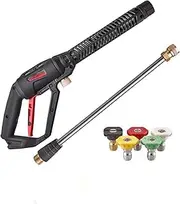 4000 PSI Pressure Washer Gun with Extension Wand and 5 Nozzle Tips - Quick Connect Adapter Set and High Pressure Washer Accessories included