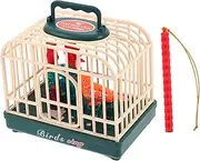 Abaodam Novelty Sound Activated Electronic Bird with Realistic Movements and Chirping Sounds Interactive Outdoor Play for Battery Operated Caged Bird Entertainment