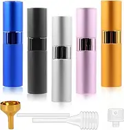 Tanstic 5Pcs 8ml Refillable Perfume Atomizer Bottle, Mini Cologne Travel Atomizer Fragrance Spray Bottles Empty Container, Portable Small Aftershave Sprayer with Perfume Dispenser for Traveling