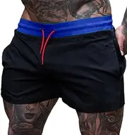 [palglg] Men's 4" Inseam Running Shorts with Zipper Pocket Without Lining