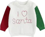 [YILEEGOO] Toddler Boys Girls Halloween Christmas Knit Sweater Long Sleeve Round Neck Witch Pumpkin Letter Ghost Embroidery Knitted Winter Warm Pullover Sweatshirts