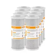 2-8 Pack 10"x4.5" 5 Micron CTO Carbon Block Water Filter Whole House Replacement