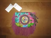 NWT ANTIK BATIK "HIDA POUCH" SUEDE FRINGE BEADED BAG PURSE CLUTCH