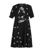 Swallow Monster T-shirt dress IT40,IT38 Black