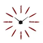 1 Set Clock Smooth Widely Use Frameless Diy 3d Effect Sticker Clock Lightweight