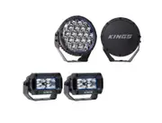 Kings 9" Lethal driving lights + 2x 3.3" Work light