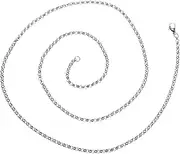 [GRADENEVE] Collarbone Necklace Men's Jewelry Chain Belt Men's Eyeglass Chains Circle Chain The Chain Necklace Chain Bracelet Chain Slip Chain Necklace Jewelry Chain Stainless Steel Silver