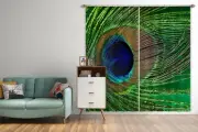 3D Peacock Feather ZHUA260 Animal Blockout Photo Curtain Fabric Window Zoe