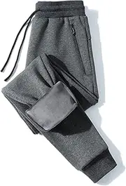 [Souchi] Sport Pants Men Running Pants with Zipper Pockets Training and Joggings Men Pants Soccer Pants Men's Plush Pants Tight Grey XXXS