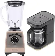 LUOZZY Mini Blender Toy & Coffee Machine Model 1: 12 Miniature Dollhouse Kitchen Accessories Coffee Pot Blender Toy for Kids Pretend Play - Black