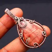 Mookaite Jasper Gemstone Copper Wire Wrapped Gift Pendant Jewerly BP 220