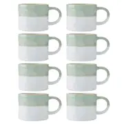 8PK Mikasa 350ml Ombre Coffee Mug Cup Stoneware Drinkware w/ Handle Blue/White
