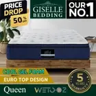 Belgium 34cm Bedding Mattress Cool Gel Memory Foam Euro Top 7 Zone Pocket Queen