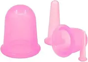 Silicone massage cupping hygroscopic cupping moxibustion jar set tool size 4 pink