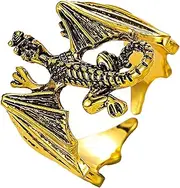 [VOLURE] Finger Joint, Ring Toe Ring,Rings,Creative Gothic Halloween Ring Open Wing Retro Ornament Ring Dragon Rings Boys Rings Ages 6-8